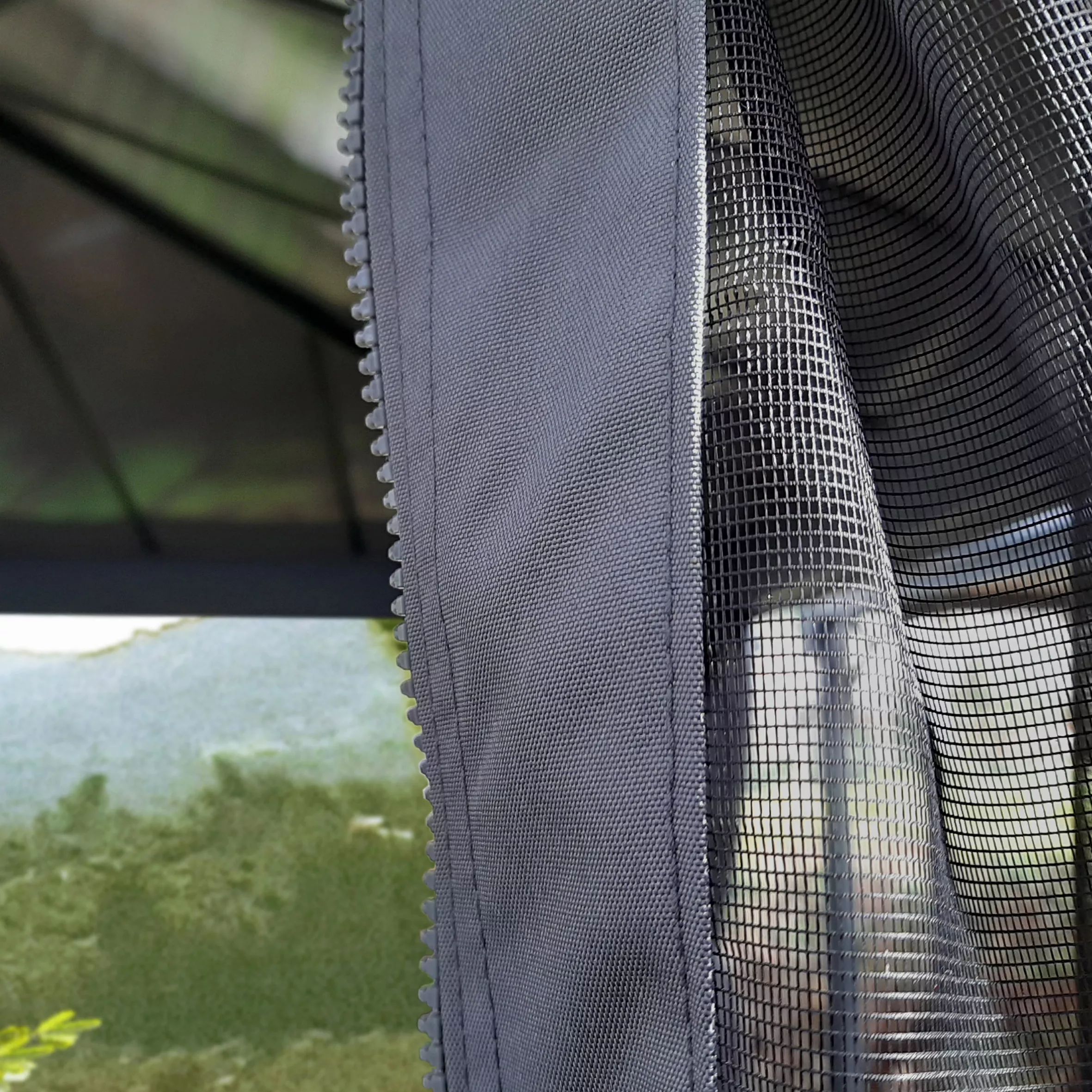 Palram - Canopia Dallas Grey Polyester (PES) Gazebo Netting, Pack Of 4 (L)2120mm (W)5070mm 5 Palram - Canopia Dallas Grey Polyester (PES) Gazebo Netting, Pack Of 4 (L)2120mm (W)5070mm - Image 3