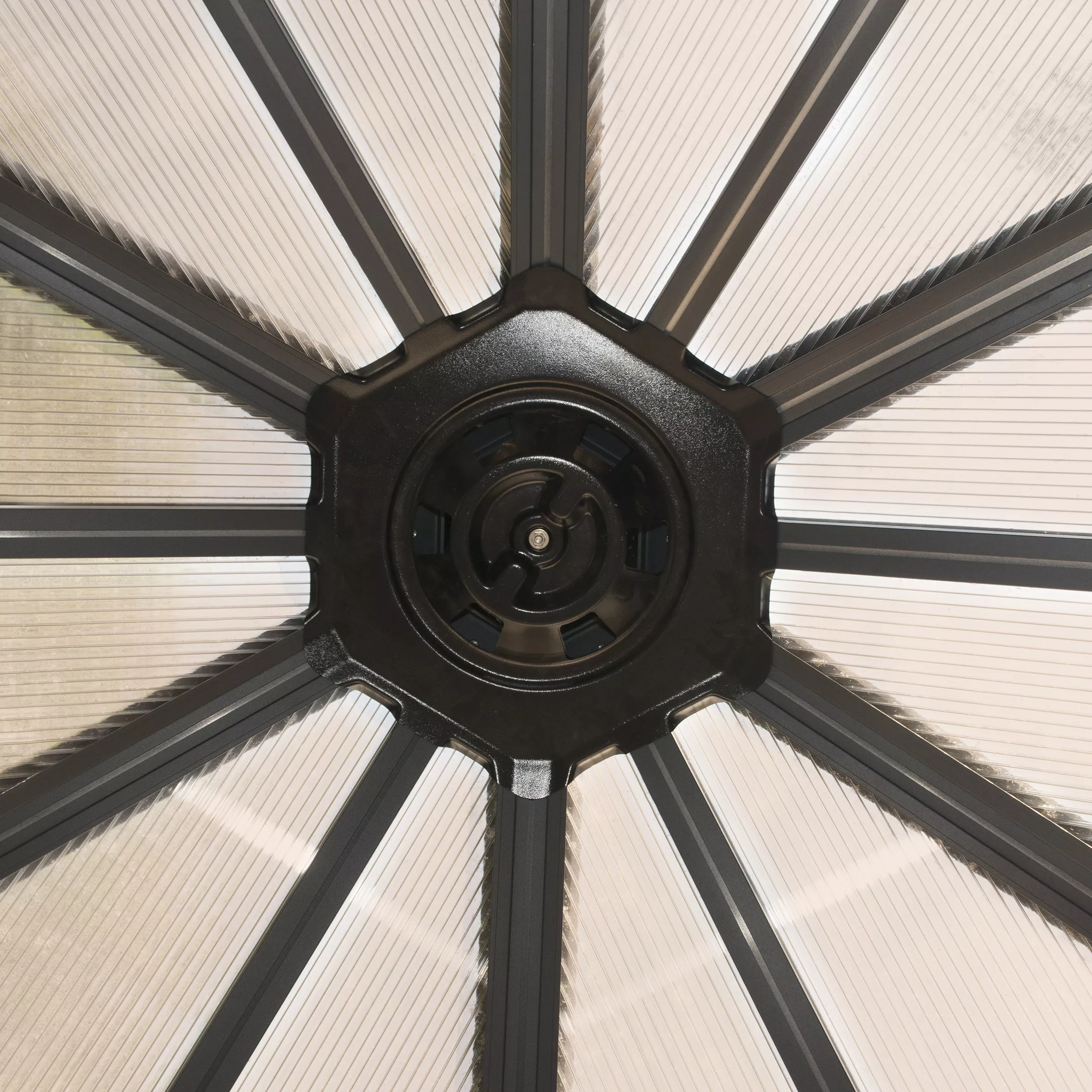 Palram - Canopia Garda Grey Hexagonal Gazebo, (W)5.17m (D)5.95m - Assembly Required 5 Palram - Canopia Garda Grey Hexagonal Gazebo, (W)5.17m (D)5.95m - Assembly Required - Image 3