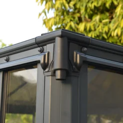 Palram - Canopia Ledro Grey Rectangular Gazebo, (W)2.95m (D)2.95m - Assembly Required -Gardens And Landscaping palram canopia ledro grey rectangular gazebo w 2 95m d 2 95m assembly required7290108136524 06i bq