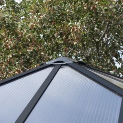 Palram - Canopia Ledro Grey Rectangular Gazebo, (W)2.95m (D)2.95m - Assembly Required -Gardens And Landscaping palram canopia ledro grey rectangular gazebo w 2 95m d 2 95m assembly required7290108136524 09i bq