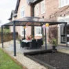 Palram - Canopia Martinique Grey Rectangular Gazebo, (W)3.6m (D)2.96m - Assembly Required -Gardens And Landscaping palram canopia martinique grey rectangular gazebo w 3 6m d 2 96m assembly required7290108137910 01i bq