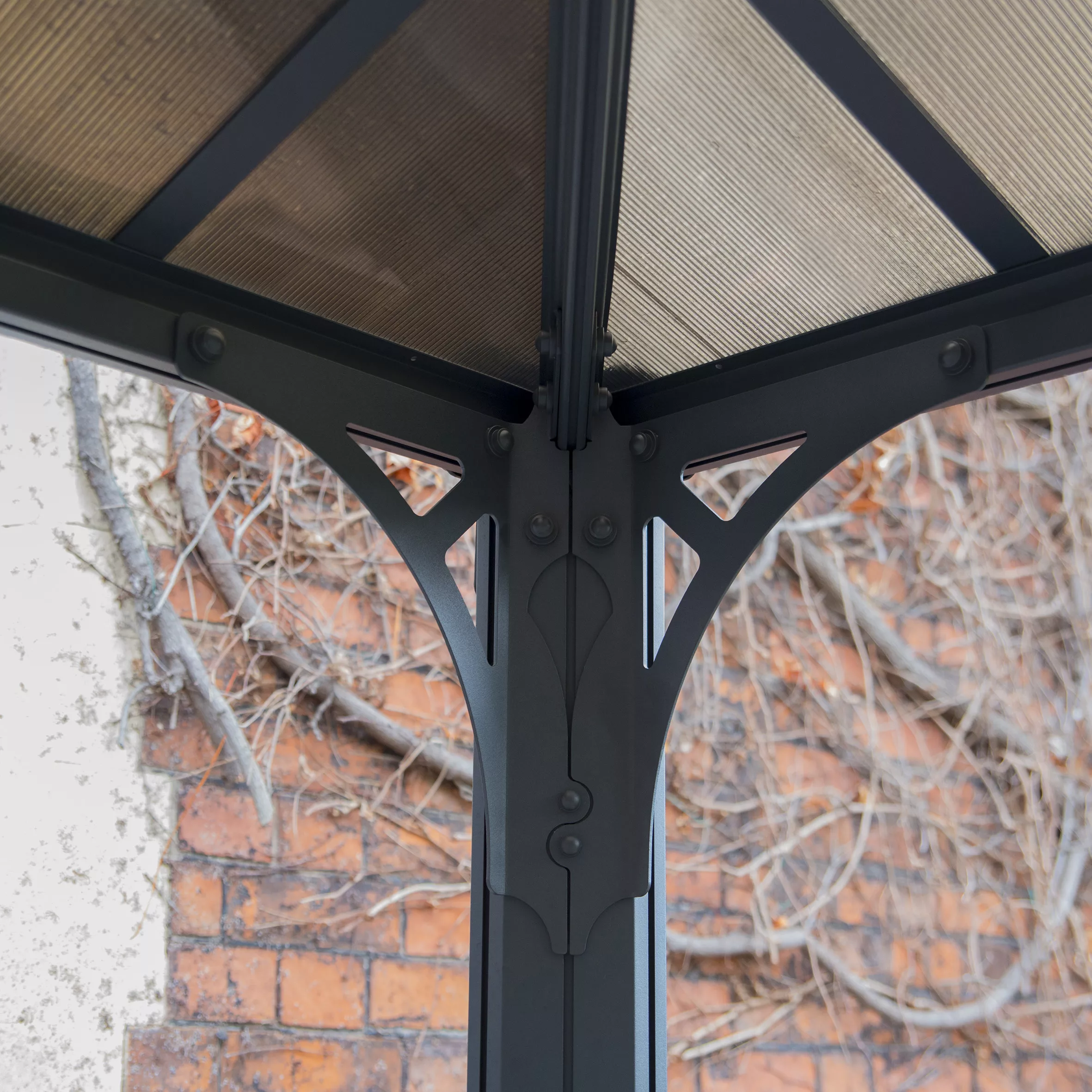 Palram - Canopia Martinique Grey Rectangular Gazebo, (W)4.3m (D)2.96m - Assembly Required 5 Palram - Canopia Martinique Grey Rectangular Gazebo, (W)4.3m (D)2.96m - Assembly Required - Image 3