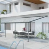 Palram - Canopia Olympia Grey Non-retractable Awning, (L)5.46m (H)3.05m (W)2.95m -Gardens And Landscaping palram canopia olympia grey non retractable awning l 5 46m h 3 05m w 2 95m7290108134001 02i bq