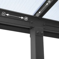 Palram - Canopia Olympia Grey Non-retractable Awning, (L)5.46m (H)3.05m (W)2.95m -Gardens And Landscaping palram canopia olympia grey non retractable awning l 5 46m h 3 05m w 2 95m7290108134001 06i bq