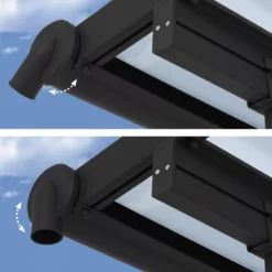 Palram - Canopia Olympia Grey Non-retractable Awning, (L)7.39m (H)3.05m (W)2.95m -Gardens And Landscaping palram canopia olympia grey non retractable awning l 7 39m h 3 05m w 2 95m7290108134339 03i bq