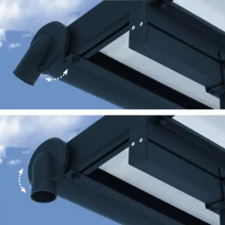 Palram - Canopia Sierra Grey Non-retractable Awning, (L)2.25m (H)3m (W)2.28m -Gardens And Landscaping palram canopia sierra grey non retractable awning l 2 25m h 3m w 2 28m7290108131307 02i bq