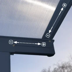 Palram - Canopia Sierra Grey Non-retractable Awning, (L)2.25m (H)3m (W)2.28m -Gardens And Landscaping palram canopia sierra grey non retractable awning l 2 25m h 3m w 2 28m7290108131307 03i bq