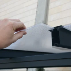 Palram - Canopia Sierra Grey Non-retractable Awning, (L)2.25m (H)3m (W)2.28m -Gardens And Landscaping palram canopia sierra grey non retractable awning l 2 25m h 3m w 2 28m7290108131307 05i bq