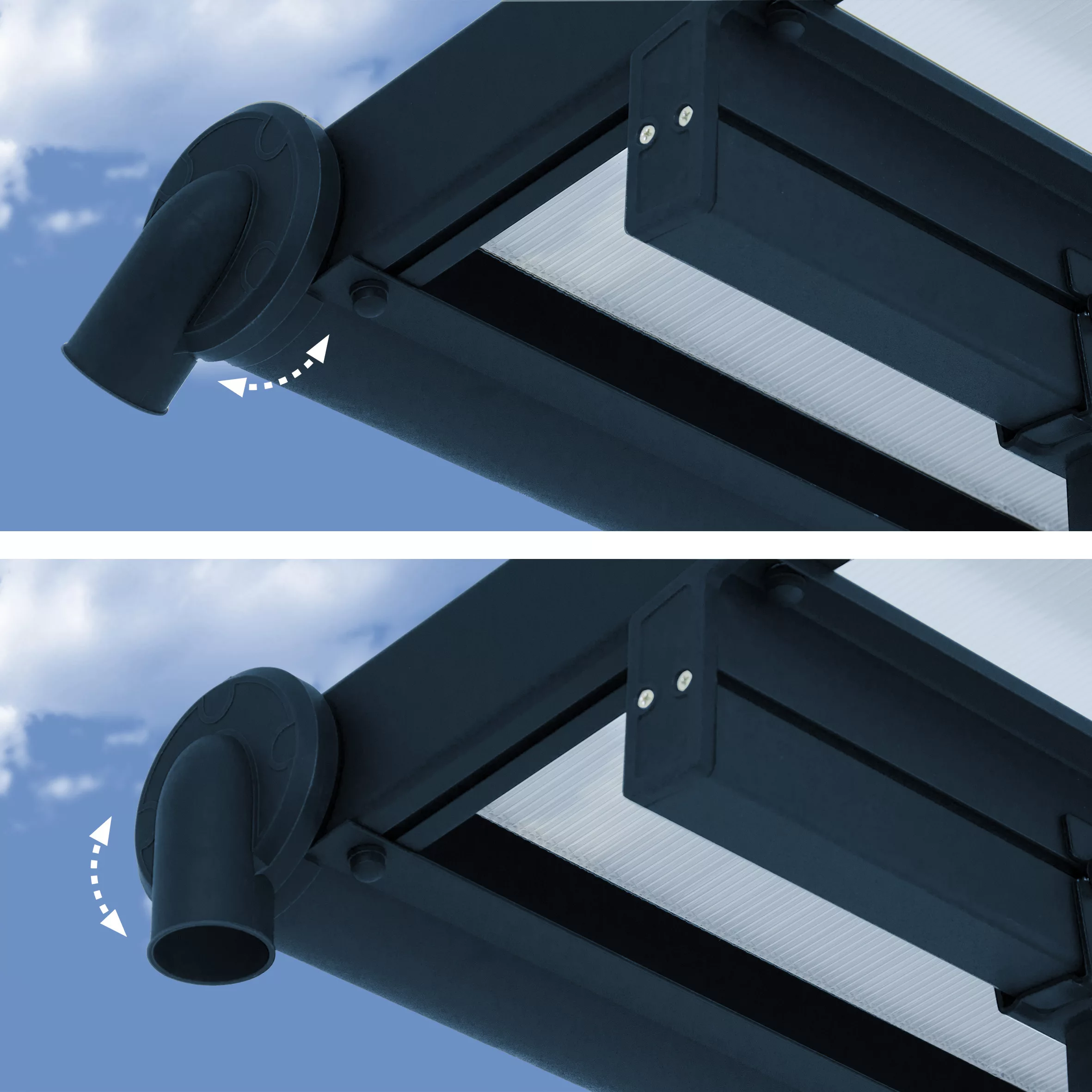 Palram - Canopia Sierra Grey Non-retractable Awning, (L)5.55m (H)3.05m (W)2.99m 6 Palram - Canopia Sierra Grey Non-retractable Awning, (L)5.55m (H)3.05m (W)2.99m - Image 4