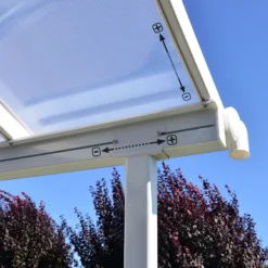 Palram - Canopia Sierra White Non-retractable Awning, (L)6.19m (H)3.05m (W)2.99m -Gardens And Landscaping palram canopia sierra white non retractable awning l 6 19m h 3 05m w 2 99m7290108130546 05i bq