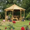 Rowlinson Octagonal Gazebo, (W)3.57m (D)3.57m - Assembly Service Included -Gardens And Landscaping rowlinson octagonal gazebo w 3 57m d 3 57m assembly service included5013856996361 02i