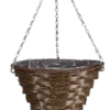 Smart Garden Faux Rattan Brown Cone Plastic Hanging Basket, 34cm -Gardens And Landscaping smart garden faux rattan brown cone plastic hanging basket 34cm5050642029483 01c bq