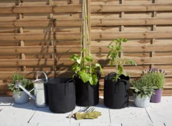 Verve Black Round Planter, Pack Of 3 -Gardens And Landscaping verve black round planter pack of 35059340329239 01i