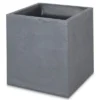 Verve Dallas Dark Grey Slate Effect Plastic Square Plant Pot (Dia)40cm -Gardens And Landscaping verve dallas dark grey slate effect plastic square plant pot dia 40cm3663602700241 01bq