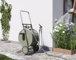 Verve Freestanding Empty Hose Cart With Wheels -Gardens And Landscaping verve freestanding empty hose cart with wheels5059340250939 02i