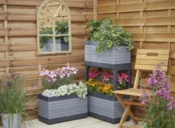 Verve Grey Rectangular Planter, Set -Gardens And Landscaping verve grey rectangular planter set5059340328881 05i
