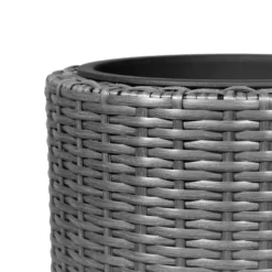 Verve Iraklia Grey Polyethylene (PE) Round Plant Pot (Dia)35cm -Gardens And Landscaping verve iraklia grey polyethylene pe round plant pot dia 35cm5059340327501 36c