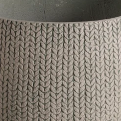 Verve Kulun Beige Knitted Effect Fibreclay Circular Plant Pot (Dia)46cm -Gardens And Landscaping verve kulun beige knitted effect fibreclay circular plant pot dia 46cm5059340327679 36c