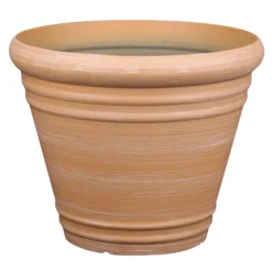 Verve Piave Terracotta Polypropylene (PP) Round Plant Pot (Dia)37cm