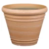 Verve Piave Terracotta Polypropylene (PP) Round Plant Pot (Dia)45cm -Gardens And Landscaping verve piave terracotta polypropylene pp round plant pot dia 45cm5059340327822 02c