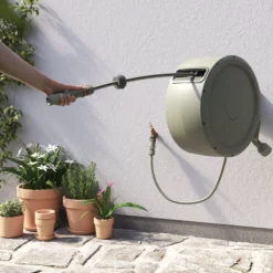 Verve Wall-mounted Auto Hose Reel Set (L)35m -Gardens And Landscaping verve wall mounted auto hose reel set l 35m5059340250977 03i