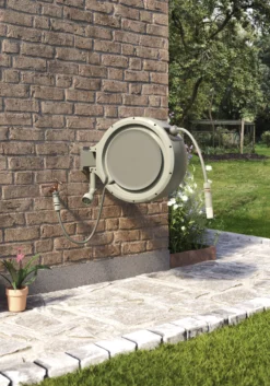 Verve Wall-mounted Auto Hose Reel Set (L)35m -Gardens And Landscaping verve wall mounted auto hose reel set l 35m5059340250977 08i