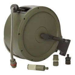 Verve Wall-mounted Manual Hose Reel Set (L)25m -Gardens And Landscaping verve wall mounted manual hose reel set l 25m5059340250991 21c