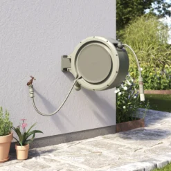 Verve Wall-mounted Manual Hose Reel Set (L)40m -Gardens And Landscaping verve wall mounted manual hose reel set l 40m5059340251004 01i