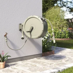 Verve Wall-mounted Manual Hose Reel Set (L)40m -Gardens And Landscaping verve wall mounted manual hose reel set l 40m5059340251004 04i
