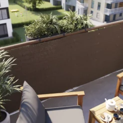 Woven Breeze Brown High-density Polyethylene (HDPE) & Woven Fibre Garden Screen (H)1m (W)3m -Gardens And Landscaping woven breeze brown high density polyethylene hdpe woven fibre garden screen h 1m w 3m5059340674476 01i